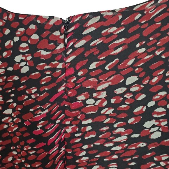 Lane Bryant Size 20 Dress Chiffon Faux Wrap Lined 3/4 Sleeve Flowy Lined Midi - Picture 10 of 10